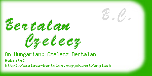 bertalan czelecz business card